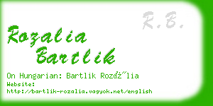 rozalia bartlik business card